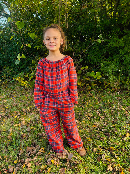 Harvest Plaid Romper